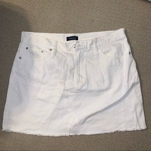 White jean skirt